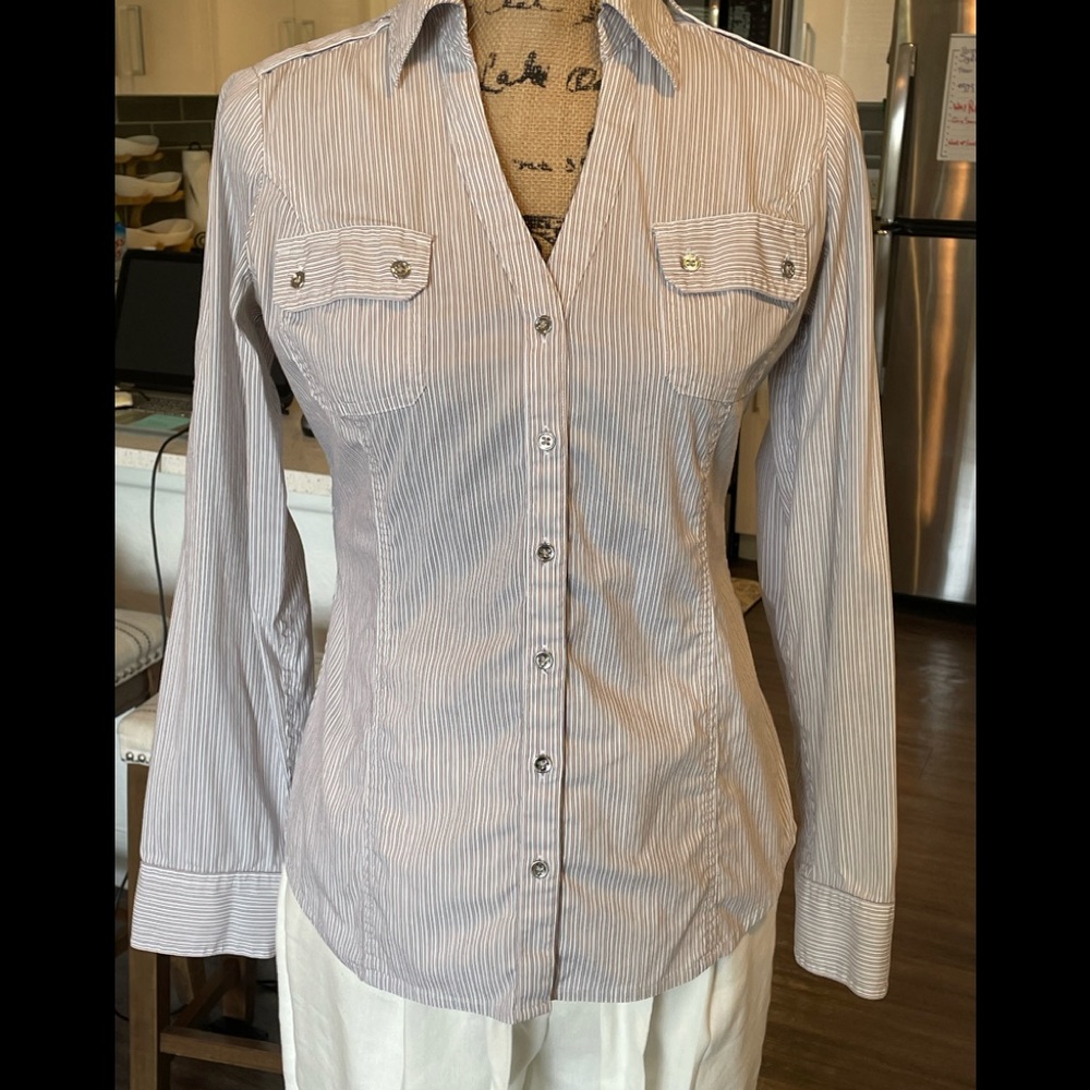 Pink and grey dress shirt